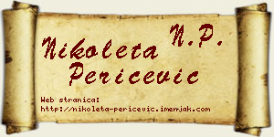 Nikoleta Peričević vizit kartica